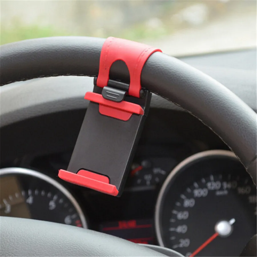 Car Phone Holder Car Steering Wheel Holder Bike Clip Mount Mobile Phone Stand For All Phone Navigation Car Mount Bracket