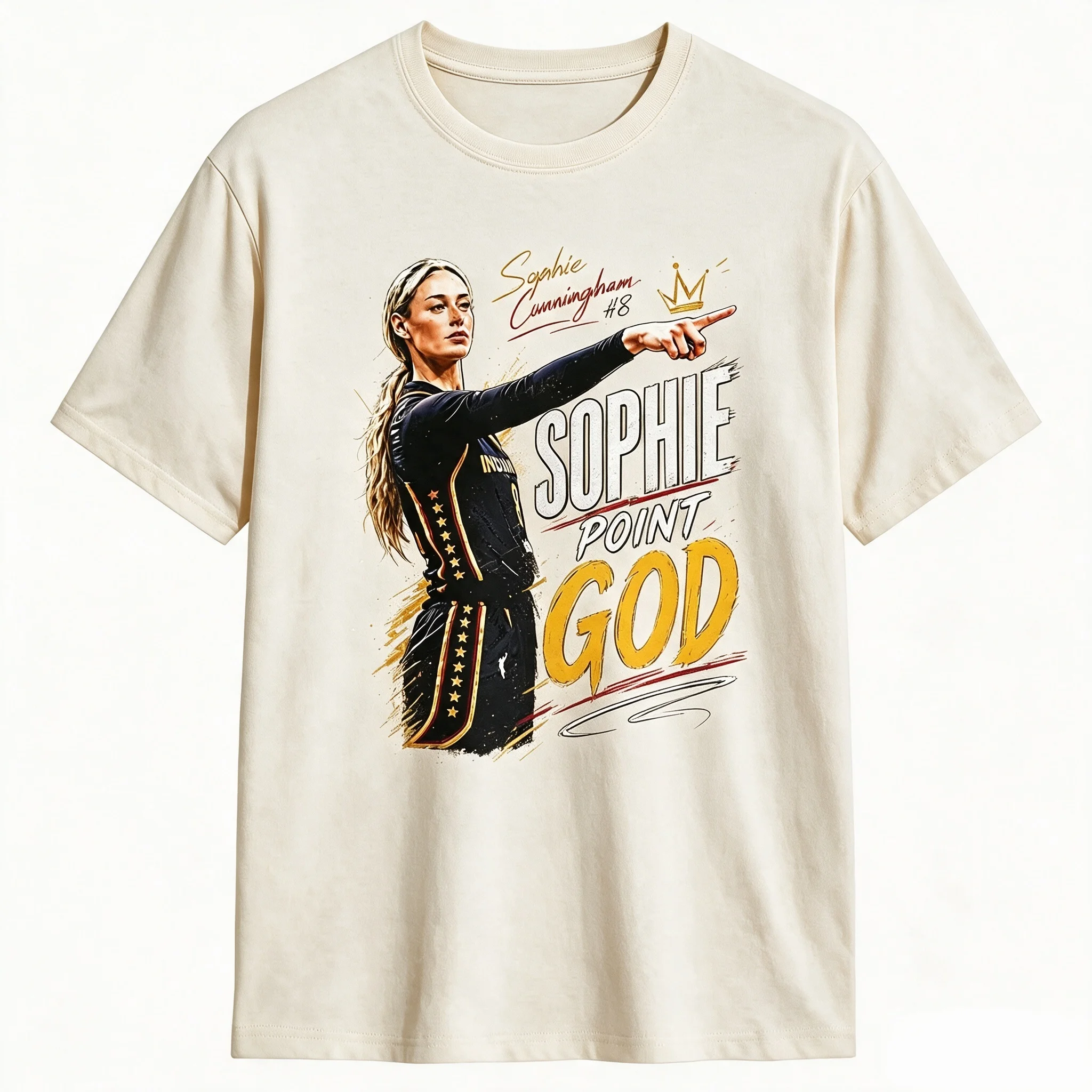 2026 Sophie Cunningham Point Good Meme Printed Unisex Cotton Men's Women's Popular Fashion T Shirts Streetwear Fan Gift Ins Y2K