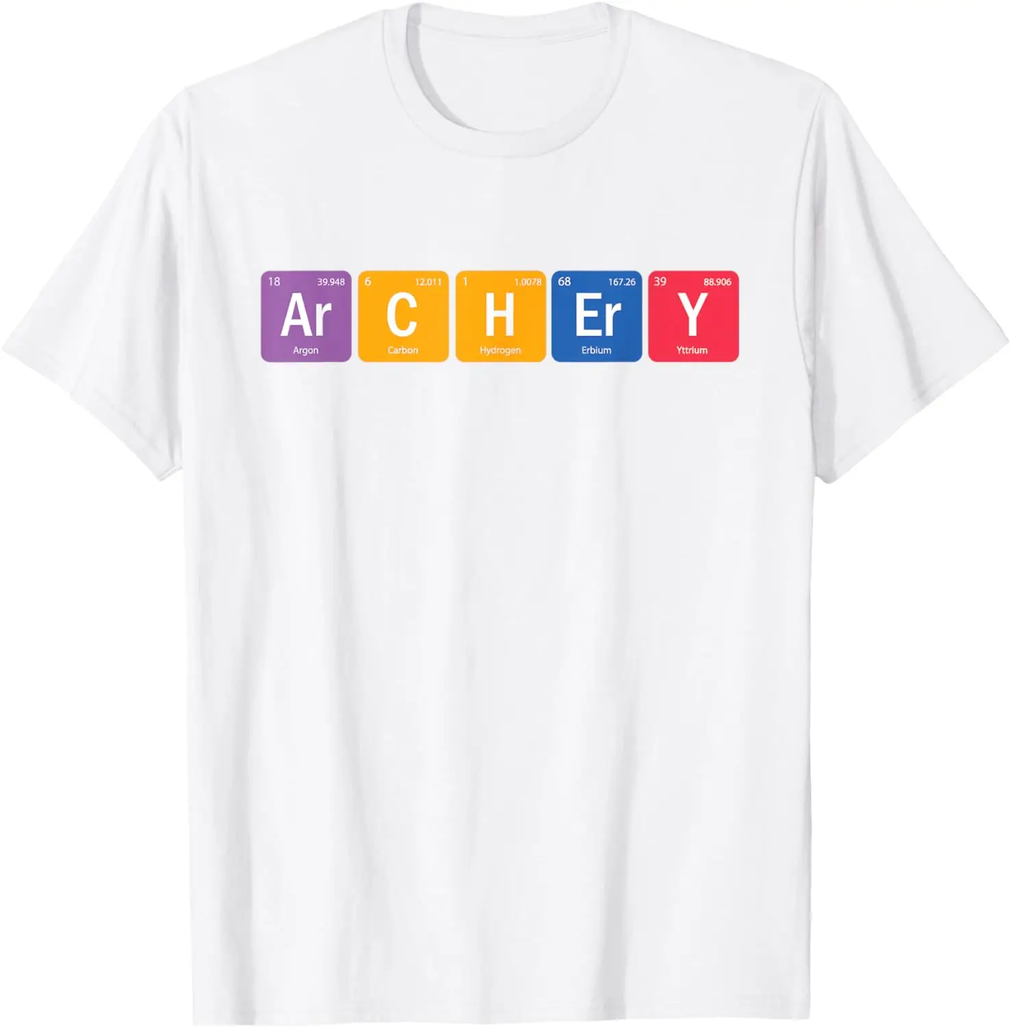 Archery - Periodic Table Archer Bowman Bow Hunting T-Shirt Unisex Summer Streetwear Tops Customizable Mens Clothing Ropa Hombre