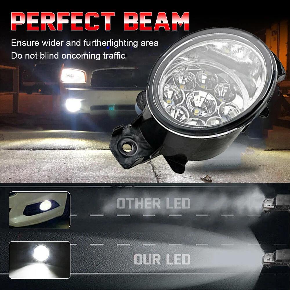 2x LED Bumper Fog Lights for Nissan Sentra Qashqai J10 X-Trail T31 T30 Primera Teana Altima Maxima Almera 2001-2015 accessories