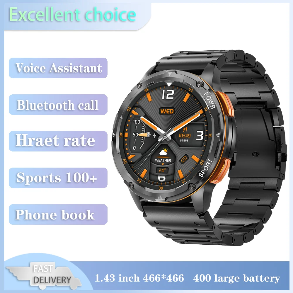 

Xiaomi Youpin Smart Watch Men AMOLED Bluetooth Call Health Monitoring Electronic Watches Voice Assistant Sports Fitness Tracker