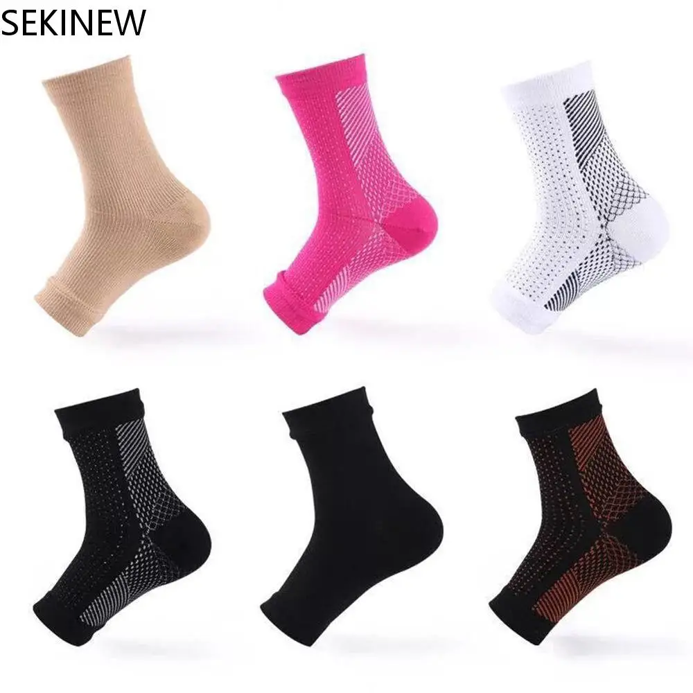 Unisex Anti-fatigue Sports Basketball Soccer Compression Foot Ankle Elastic Bandage Sleeve Support Brace Guard Protective Socks