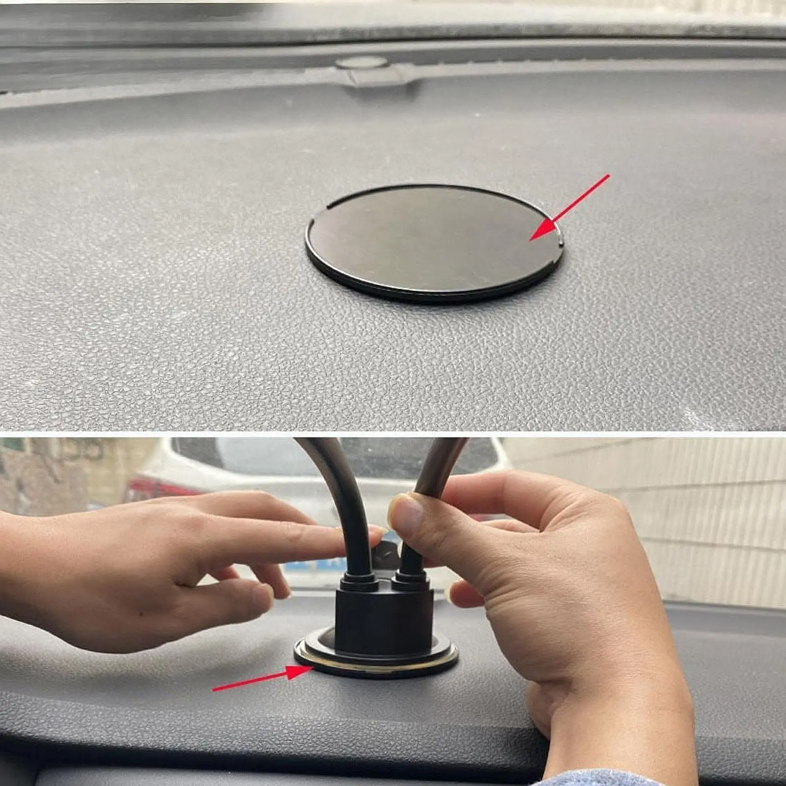 Suction Cup Mount Dashboard Pad Mounting Disk Universal Application Replacement Plate for Easy Device Setup
