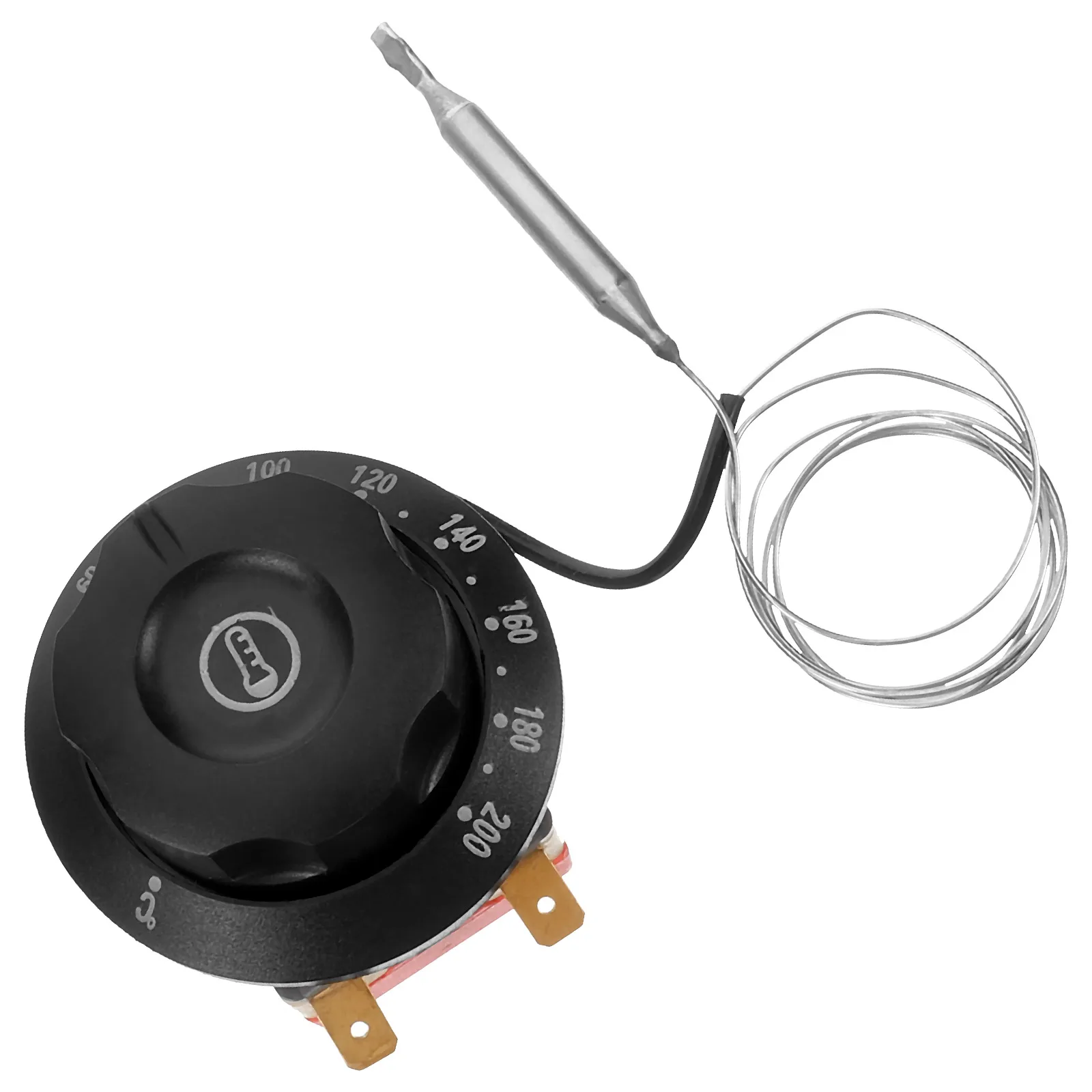 

Thermostat Temperature Controller 60-200 Degrees 16A Universal Knob Electric Oven Air Fryer Water Heater Adjustable