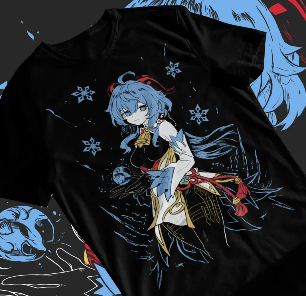 Ganyu Genshin Impact T-Shirt Anime Manga Kawaii Girl Shirt Soft Tee All Sizes