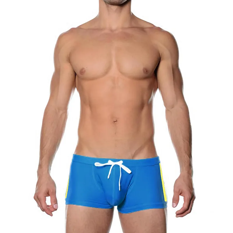 Sexy Swimwear Mens Nylon Quick Dry Surfing Board Shorts Male Sport Beach Swimming Trunks Pouch Bathing Swimsuits