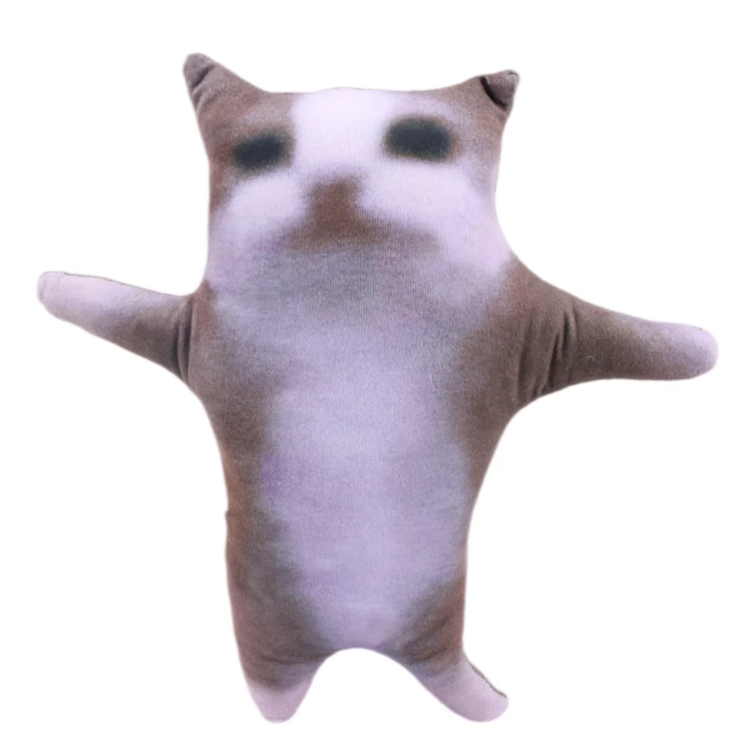 Peluche chat mignon et joyeux, jouet interactif, poupée chat en peluche, personnage de film, peluche douce, cadeau d'anniversaire ou de Noël pour enfants, décoration de la maison