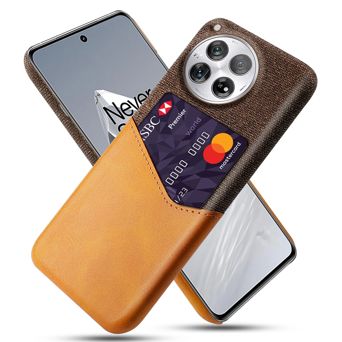 Business Case For OnePlus 12 Funda Febric Card Holder Cover For One Plus 12 1+12 5G 6.82\