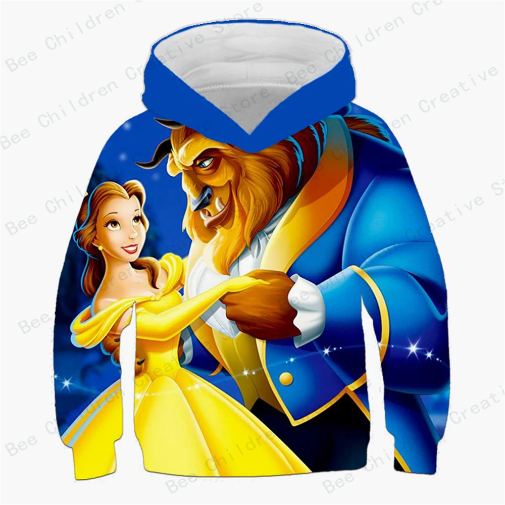 Beauty and the Beast Prince 3D Printing Hoodie Kids Girls Clothes Autumn And Winter Long sleeve Pullovers Boys Casual Sweatshirt