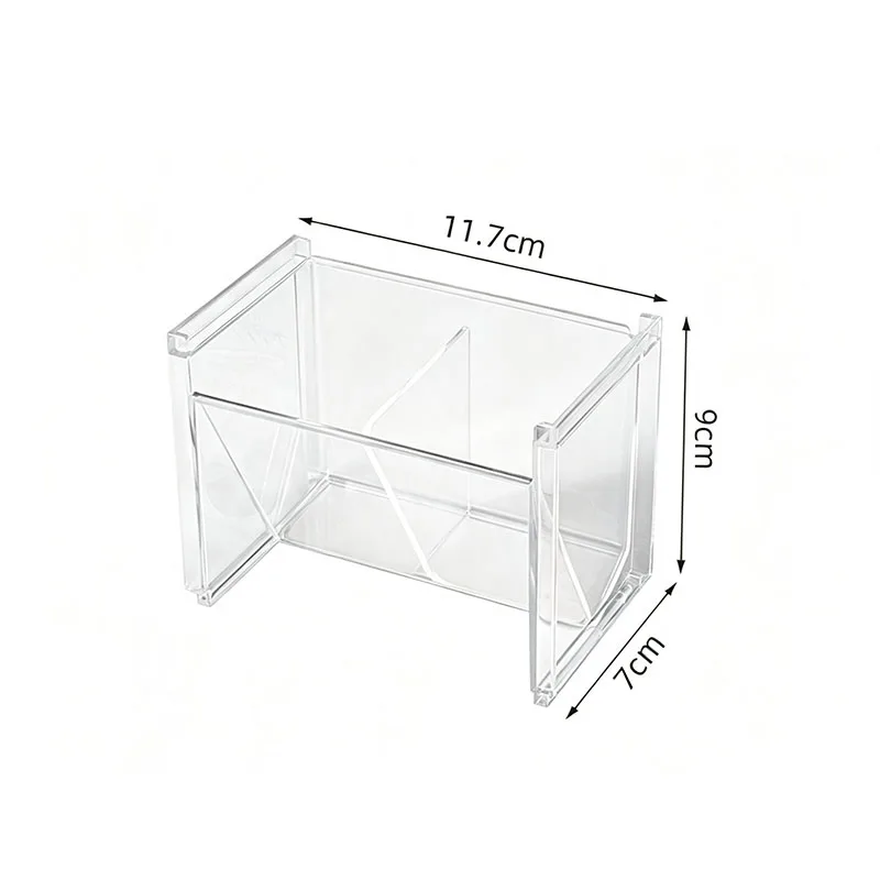 Detachable Clear Cosmetic Storage Box Stackable Makeup Brush Lipstick Holder Adjustable Partition Desktop Mirror Cabinet Storage