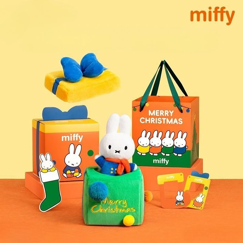 Cartoon Kawaii Miffy Plush Toy Decorate Embroidery Skin-friendly Fine Workmanship Send Girls A Birthday Present Christmas Soft