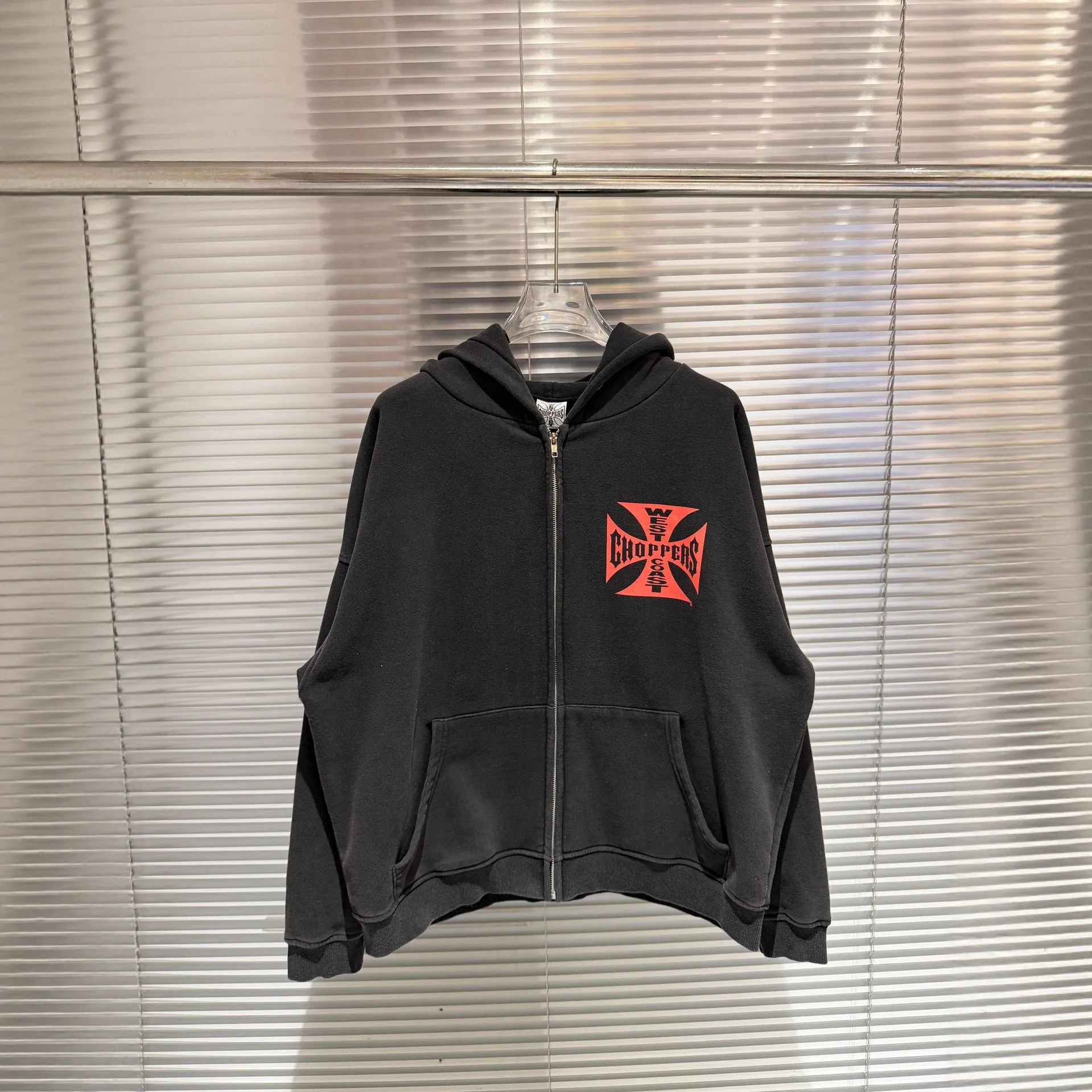 

Толстовка на молнии с железным крестом West Coast Choppers - свободная куртка в стиле Erd для мужчин и женщин