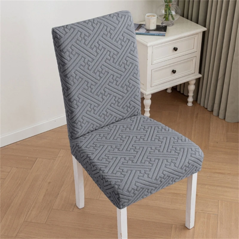 Stretchable Chair Cover, Soft Polyester Slipcover, Easy Cleaning, Breathable Fabric for Home Dining Room Office