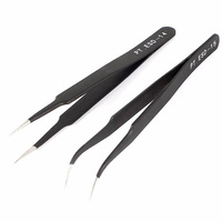 New ESD-14 ESD-15 Anti-static Curved Straight Tip Forceps Precision Soldering Tweezers Set Electronic ESD Tweezers Tool