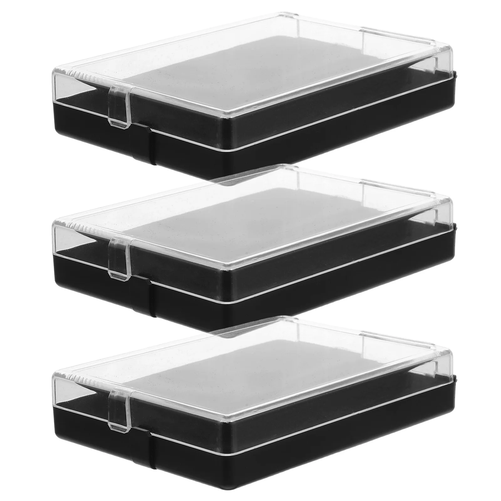 

3Pcs Badge Display Case Clear Lid Storage Box for Pins Brooches Medals Small Jewelry Organizer Pin Display Case