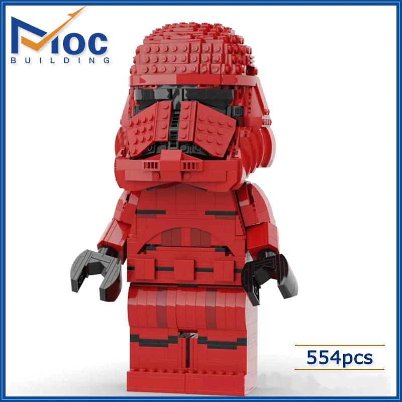 

Moc Standing Cavalry Helmet Classic Bust Detachable Building Block Assembly Model Statue Boy Toy Children