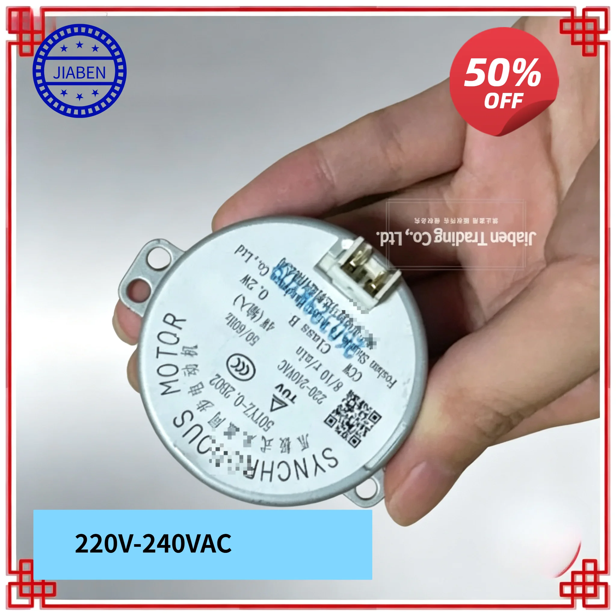 1Pcs 50TYZ‑0.2B02 Claw‑Pole Permanent Magnet Synchronous Motor 220‑240V AC 8/10RPM Spare Repair Accessory For Heater