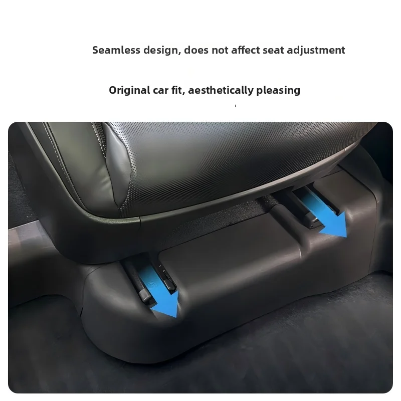 3PCS For Tesla Model YL Under Seat Corner Guard Second Row Seat Slide Rail Protector Cover Anti-Kick Car Accessories Interior - view 6