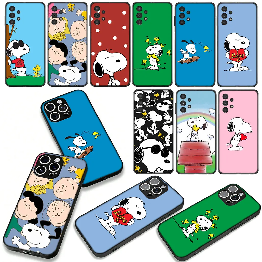 Чехол для телефона Fashion S-Snoopys Dog Lovely Case для Apple iPhone 16 15 14 11 Pro Max SE2 XR 7 8 Plus 16E SE 2022 12 14+ 16+ Корпус