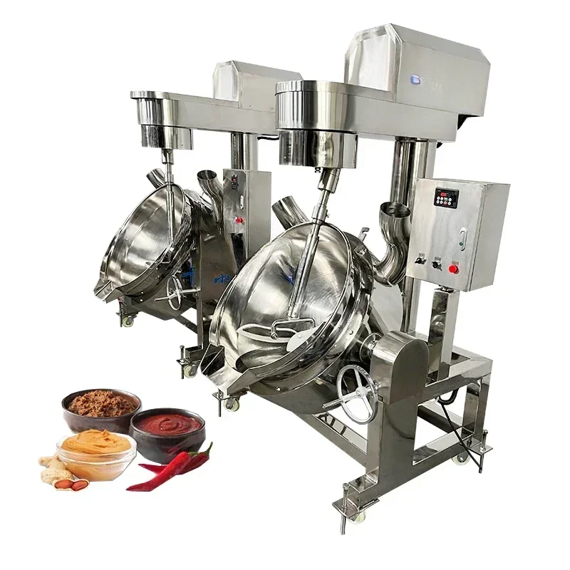 Hot selling and popular Stainless Steel Gas Heating Steam  Electric  Cooking Mixer Tilting Jacket Kettle For Food