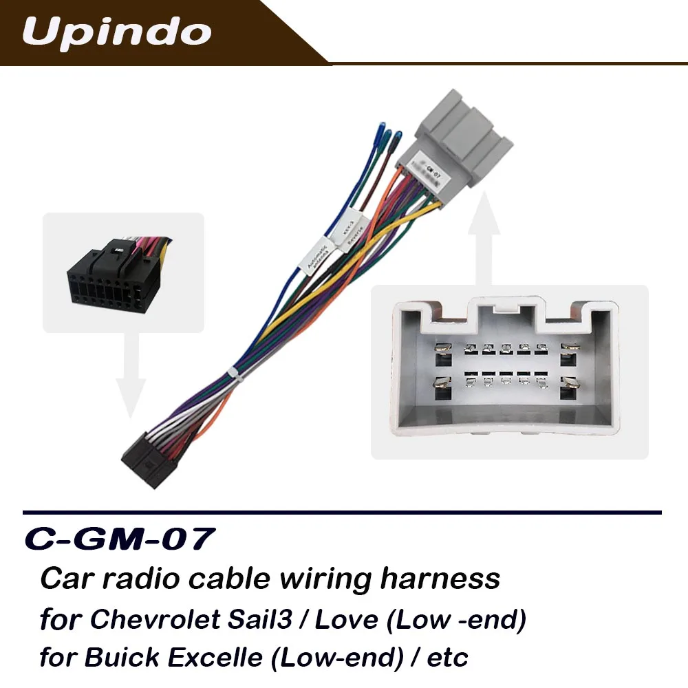 16 Pin Car Android Radio Power Wiring Harness Adapter Stereo Head Unit Cable Connector For Chevrolet Sail 3 Buick Excelle
