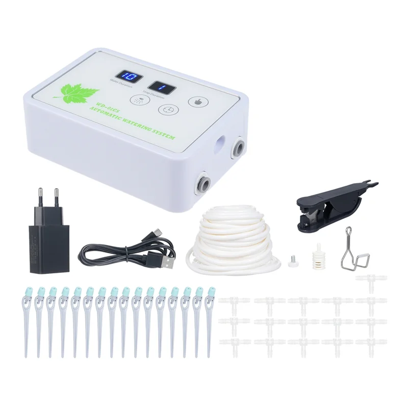 A88E-Automatic Watering System Timeable Plant Waterer Built-In Self-Priming Pump Smart Timed Watering Timer 2M 16 Potted