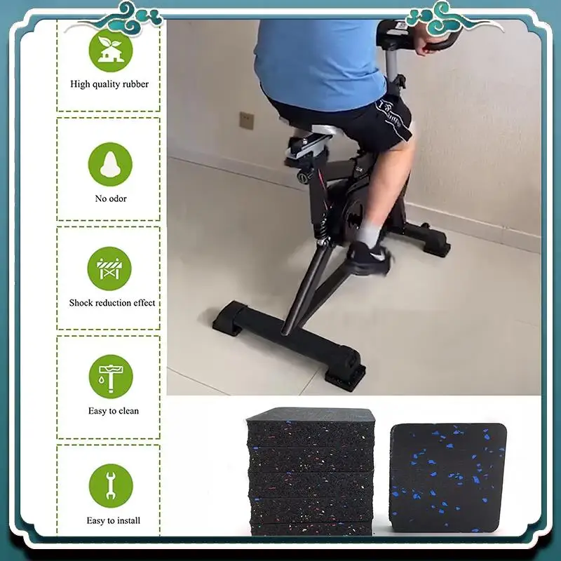 

Reliable 6Pcs Treadmill Mat Fitness Equipment Sound Insulation Shock Absorbing Floor Cushion Hardwood Floors Protection