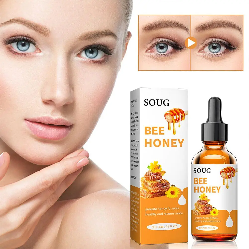 Jimerito Honey Eye Drops Refreshing Relieving Eye Fatigue Products Eyesight Eye Care Soothing Improve 30ml G7L7