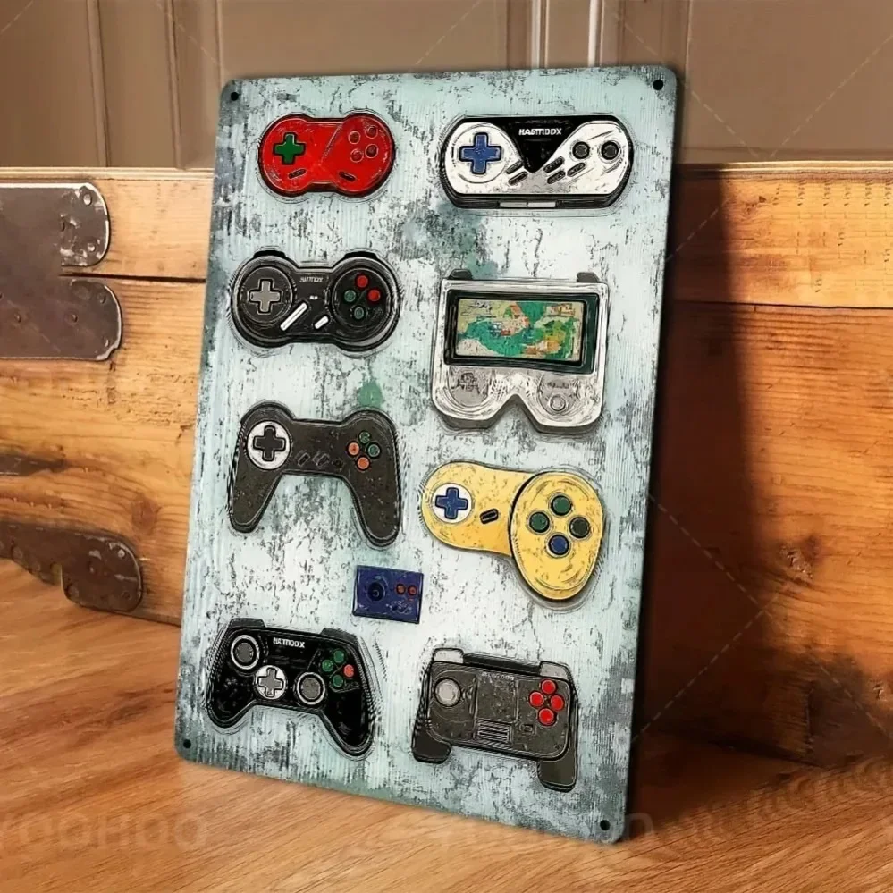 

Game Pad Nostalgia Co Vintage Gaming Sign – Retro Controller Decor for Game Room & Home