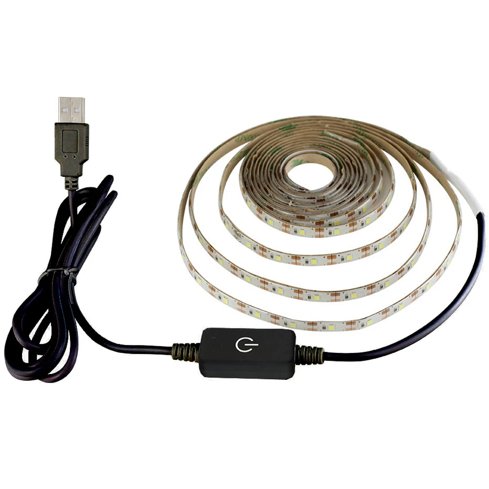 5V 1M Led Strip Light Dimmable Lamp With Touch Dimmer Switch 2835 LED Tape USB Power Flexible LED Diode Decor 0.5m Nightlights