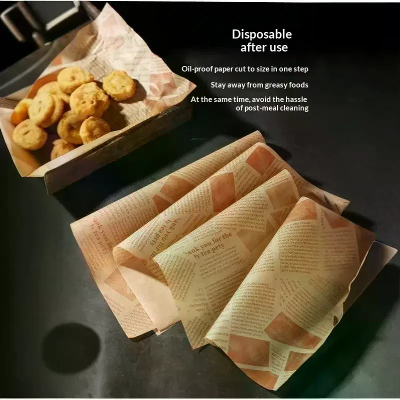 50 Sheets Baking Paper Roll Heat Resistant Waterproof Greaseproof Nonstick For Cooking Grilling