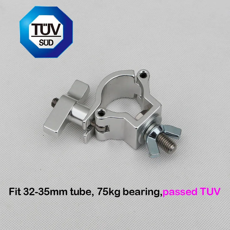 TUV Stage Light Clamps Fit 32-35mm Tube 75KG Bearing For Stage Truss Pipes With T Nut Lighting Hardware