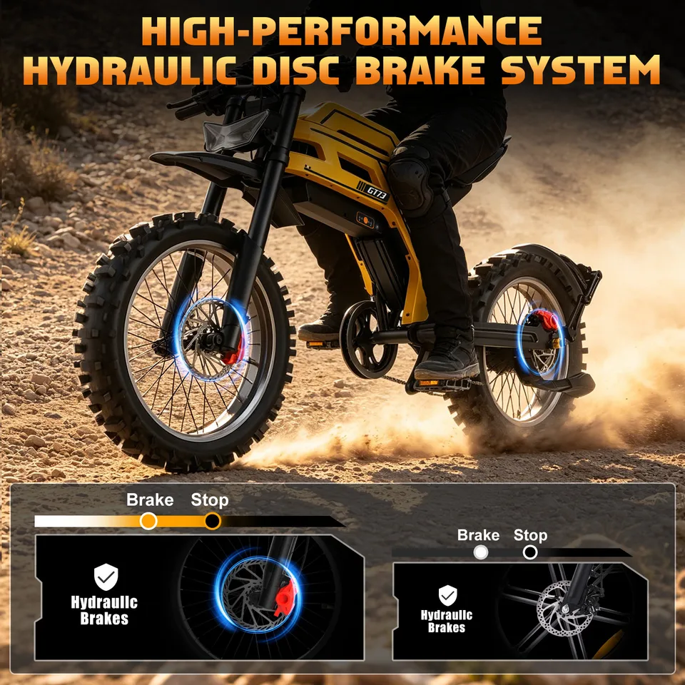 22 in Electric Bike 3000W Motor 58V 30AH 43MPH Fat Tires Off-road Mountain Ebike image 5