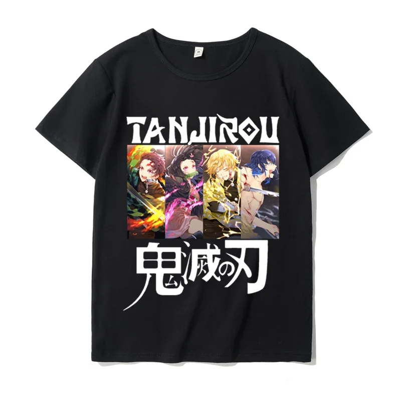 

Anime-related Demon Slayer men's T-shirt Summer fashion pure cotton 2D clothes soft and breathable T-shirt men