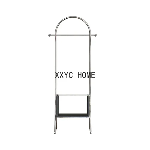 Simple Metal Hallstand Solid Wood Storage Rattan Hanger Simple Korean Style Small Apartment Rack