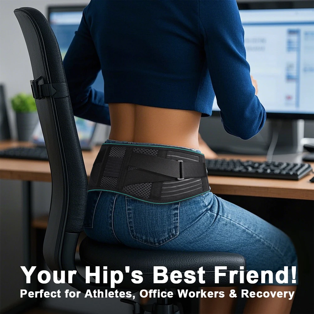Back Brace for Herniated Disc, Lower Back Pain Relief, Strain, Adjustable Lumbar Support Belt with 4 Stays,Work,Lifting,Sciatica