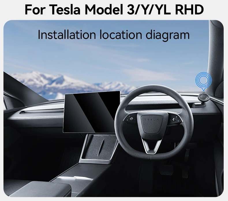 YZ Für Tesla Handyhalterung Modell Y YL Juniper 3 Highland 2025-2026 LHD RHD Magnetische Halterung Ständer 360 ° für Air Vent-Montage Magsafe – Detail 30