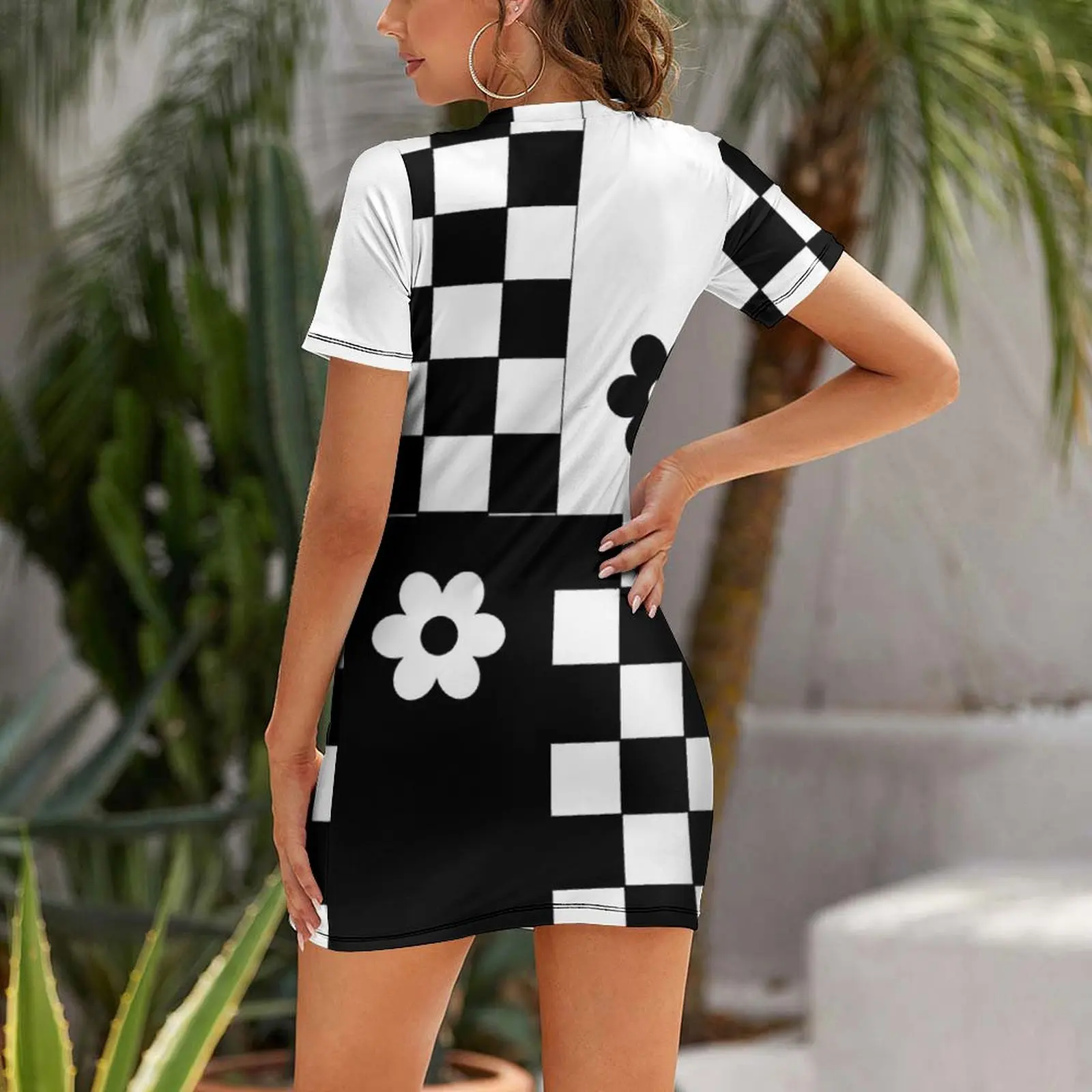 Ska Party Short Sleeved Dress Women's dresses elegant guest wedding dress dresses for official occasions