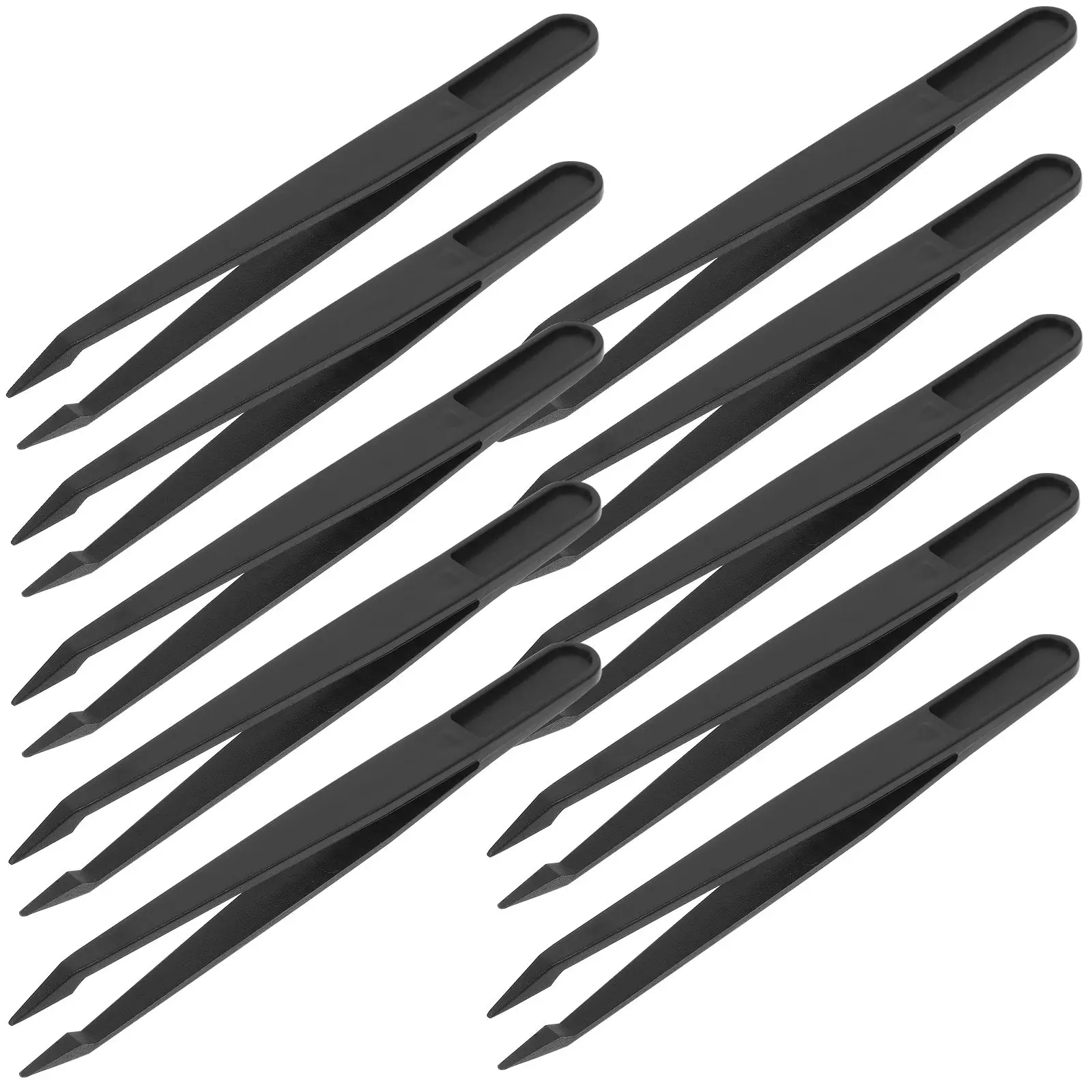 10PCS Plastic Precision Kit for Crafts Electronics Industrial Tools Hand Tools Plastic Tweezers Small Tweezers