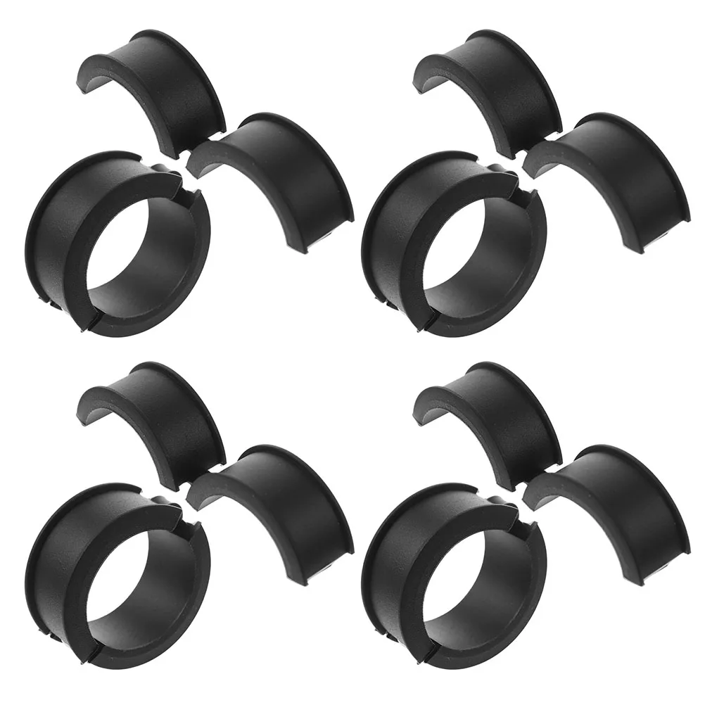 

8pcs Bicycle Handlebar Spacers Gasket Non-Slip Bike Accessories Extender Adapters Black Seat Post Weather Resistant for Cycling