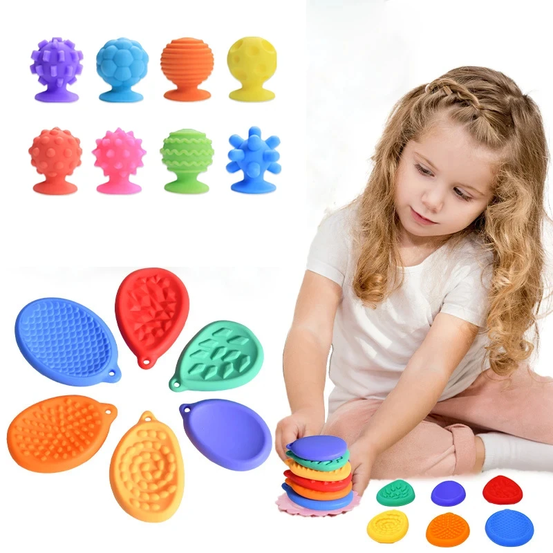 6pcs Fidget ของเล่น Sensory หินของเล่นเด็ก Textured นุ่มกังวลหินสําหรับออทิสติกเด็ก Calming Fidget ความเครียดของเล่นสําหรับเด็กผู้ใหญ่ของขวัญ