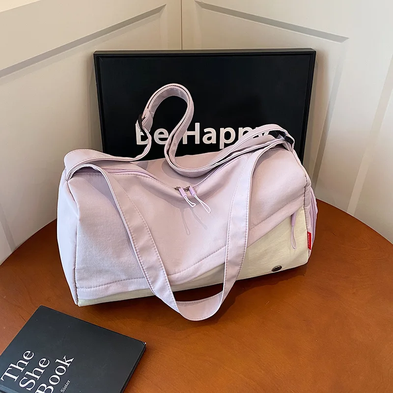 Single Shoulder Dry Wet Separation Yoga Bags with Shoe Compartment Large Capacity Women Travel Fitness Gym Bag