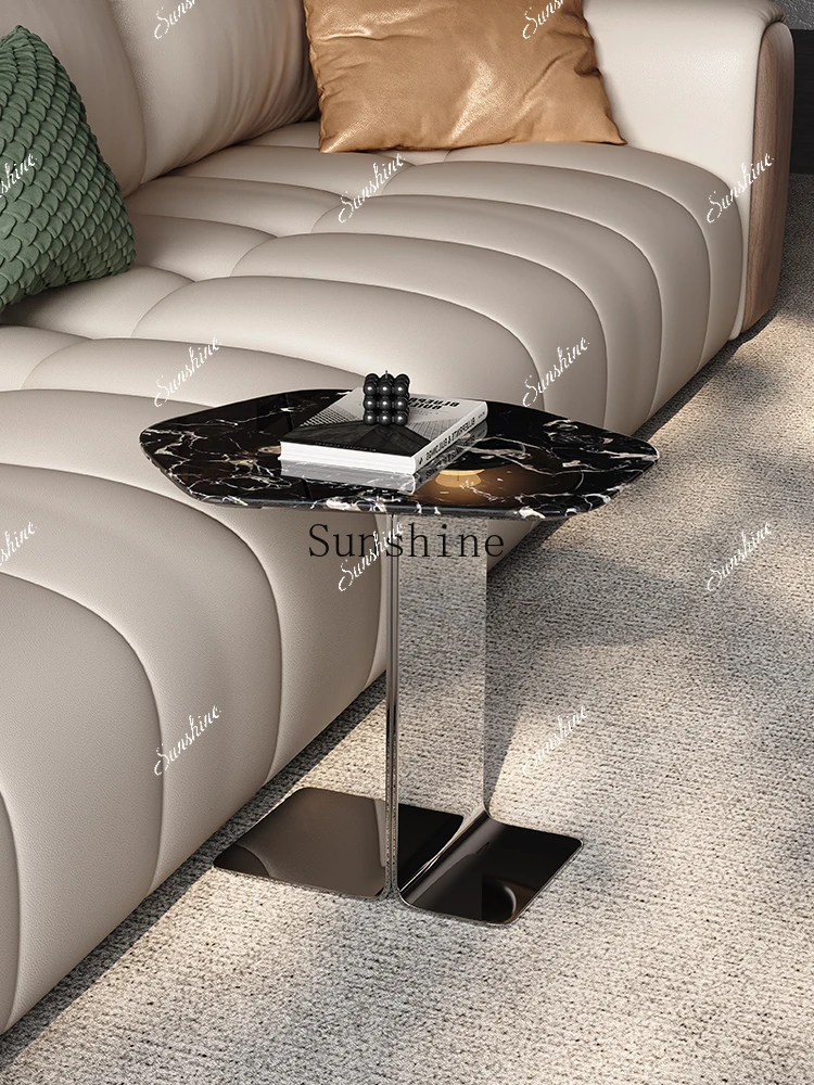 

Natural marble edge few minimalist style small apartment furniture living room small table design advanced creativity FT