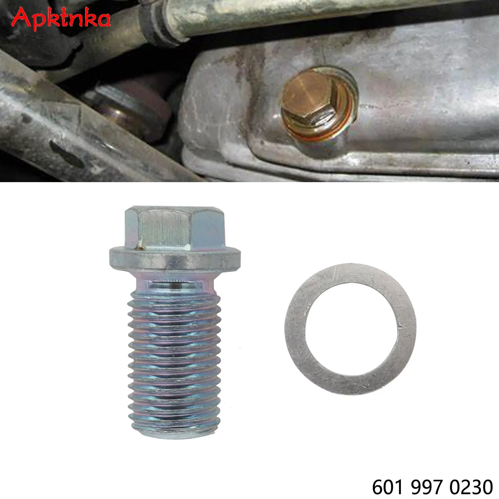 APKTNKA rondella a vite con tappo di scarico dell\'olio per auto per Mercedes Benz A168 W124 C202 C203 SPRINTER S203 W203 W210 6019970230