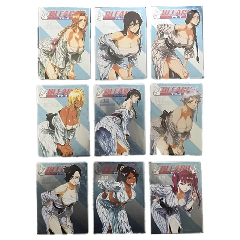 

9 шт./компл. аниме сексуальная карта Bleach Rangiku Yoruichi Goddess ACG обнаженная карта 18+ взрослый комикс игра Коллекционная карта хобби игрушка в подарок