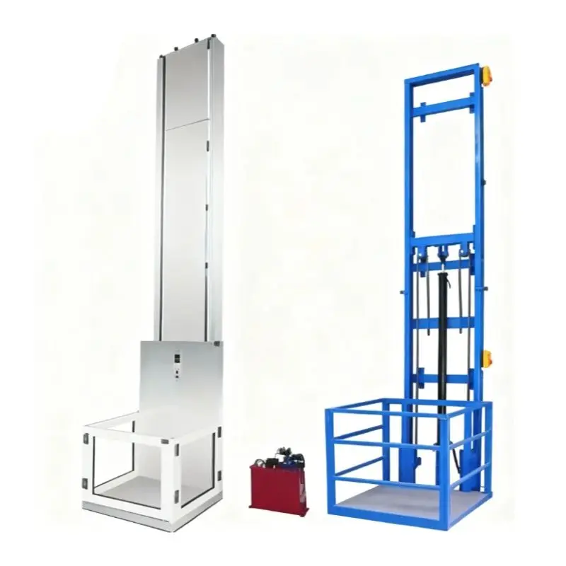 No Pit Required Wall Mount Electric Freight Lift 500KG  Anti  Fall For  Industrial  Garage  Warehouse  Household  Goods  Lifting