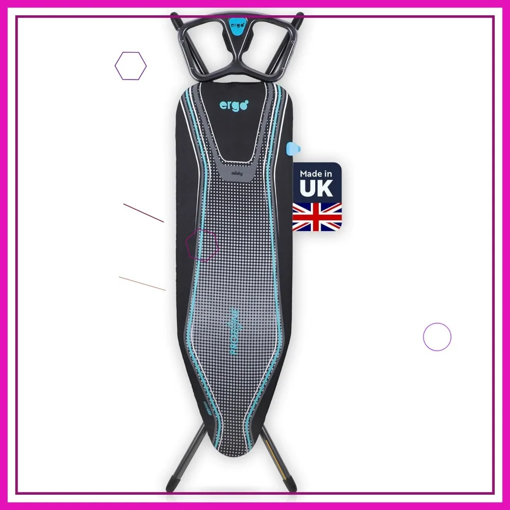 

Large 48x15 inch Freestanding Ironing Board with Heat Reflective Cover, Dual Iron Rest, Thick Felt Underlay