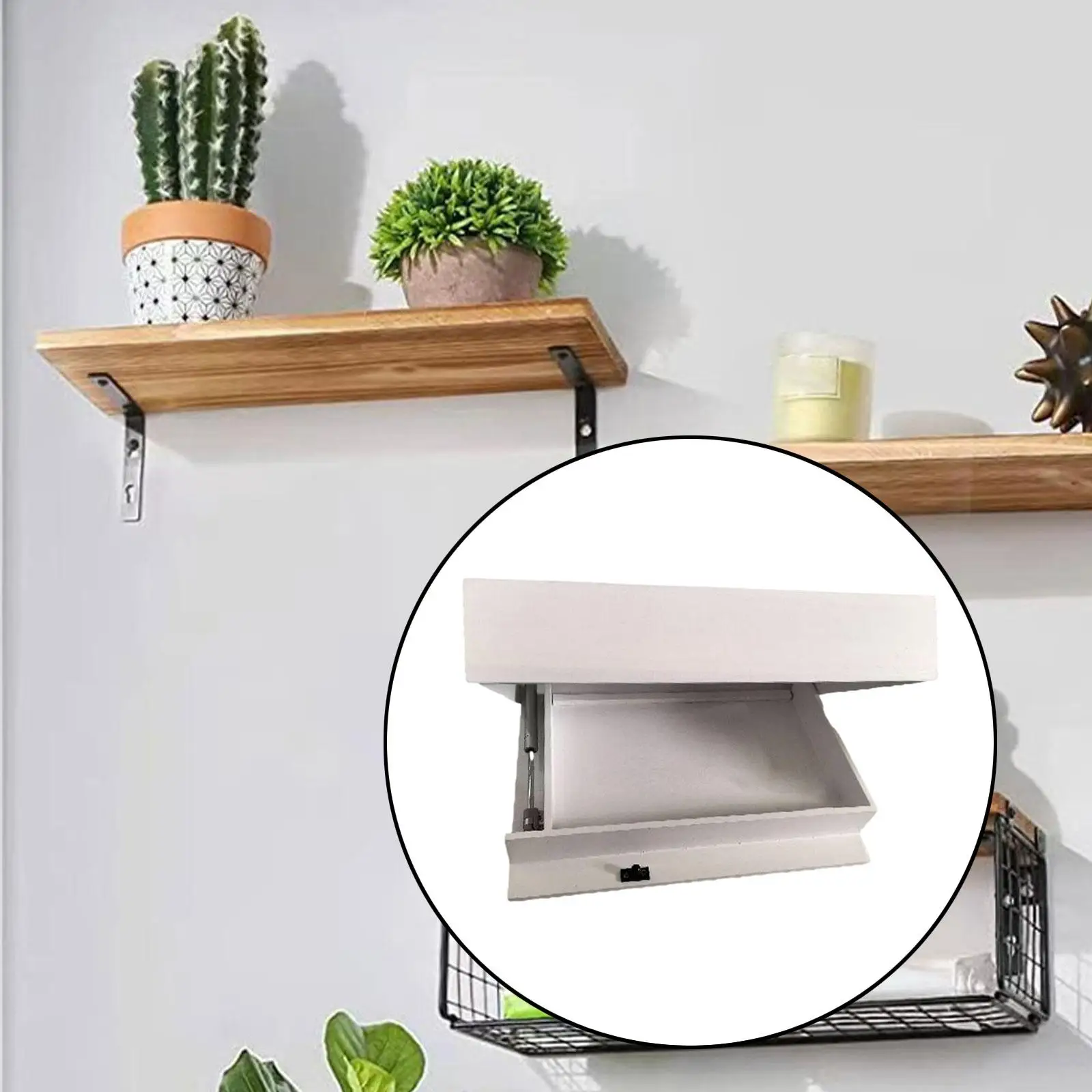 Floating Shelf Furniture Wall Hanging Fashion Home Decoration Wall Mounted Drawer for Office Dorm Apartment Kitchen Small Space
