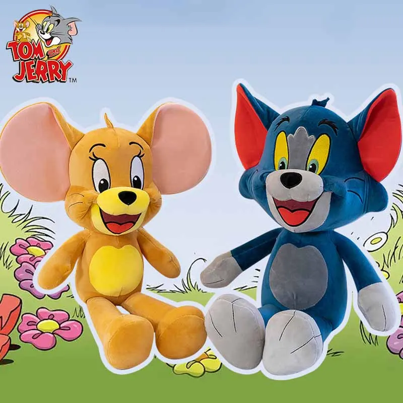 Tom And Jerry Plush Toy Cartoon Movie Cat Tuffy Nibbles Mouse Plushies Stuffed Animals Soap Action Figure Studio Doll Toys