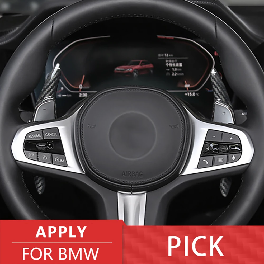 

2Pcs Carbon Fiber Shift Paddle for BMW 3 5 6 7 8 Series G20 G30 G31 G38 M5 F90 G32 G11 G12 X3 X4 X5 Steering Wheel Decoration